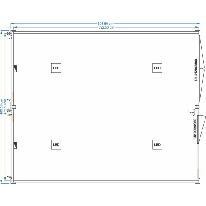 Isoliertes Lagerensemble – 6m x 4.8m