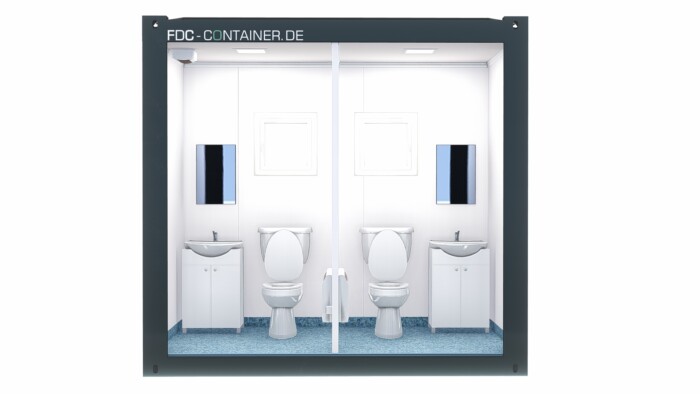 Sanitärcontainer – Doppeltoilette 3.05m x 1.60m x 2.90m – Bild 2