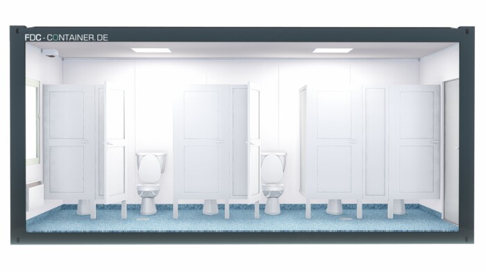 Sanitärcontainer Herren  6.05m x 3.00m x 2.85m – Bild 2