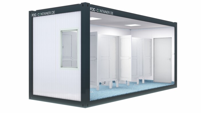 Sanitärcontainer Herren  6.05m x 3.00m x 2.85m – Bild 9