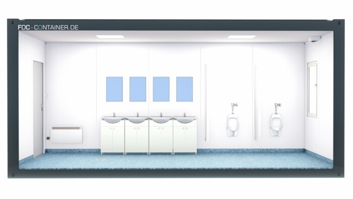 Sanitärcontainer Herren  6.05m x 3.00m x 2.85m – Bild 6