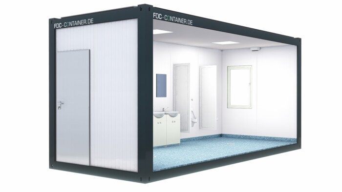 Sanitärcontainer Herren  6.05m x 3.00m x 2.85m – Bild 5