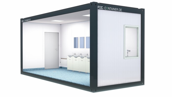 Sanitärcontainer Herren  6.05m x 3.00m x 2.85m – Bild 4