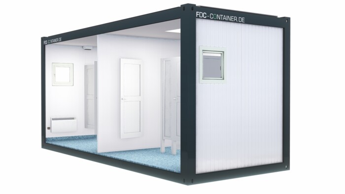 Sanitärcontainer mit Toiletten und Duschen 6.05m x 2.44m – Bild 4