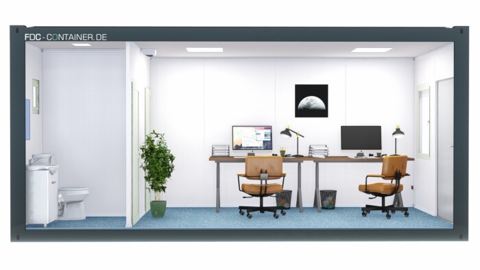 Universalcontainer 6.05m x 3.00m x 2.90m mit zwei Toiletten – Bild 3