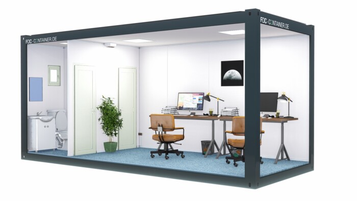 Universalcontainer 6.05m x 3.00m x 2.90m mit zwei Toiletten – Bild 2
