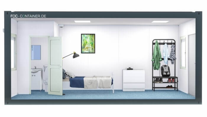 Universalcontainer 6.05m x 2.44m x 2.90m mit Toilette – Bild 3