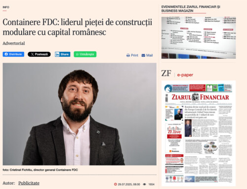Containere FDC SRL: Marktführer im Bereich modulare Bauweise mit rumänischem Kapital