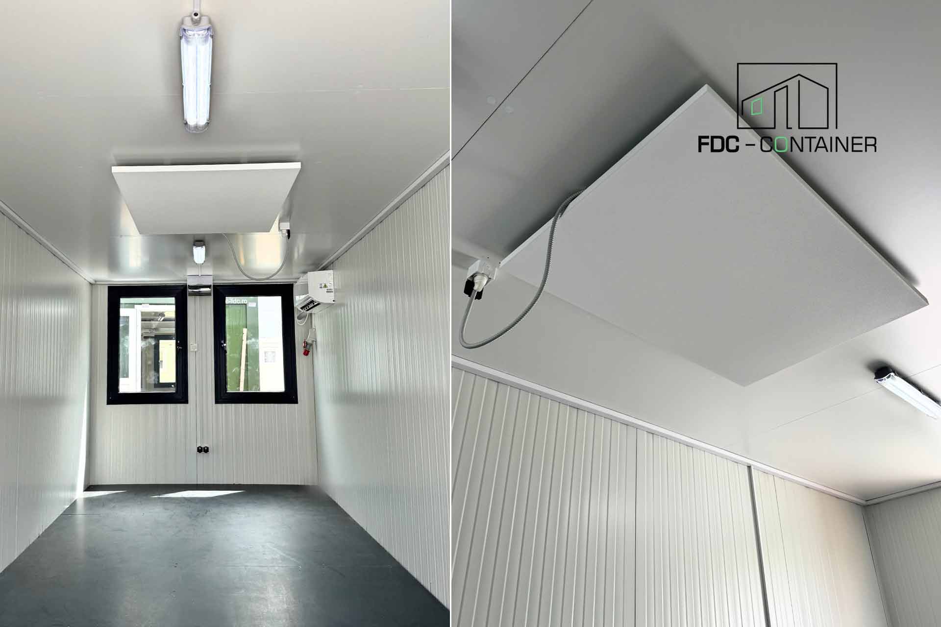 Modulares-Ensemble-für-die-Armee,-Innenbeleuchtung-Ecosun-–-FDC-Container
