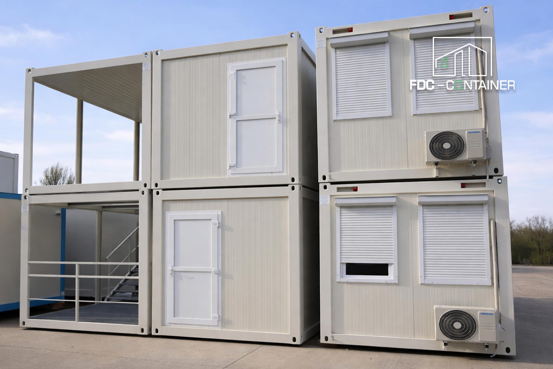 Flüchtlingsunterkünfte aus Containern als modulare Wohnlösung für Kommunen - FDC CONTAINER