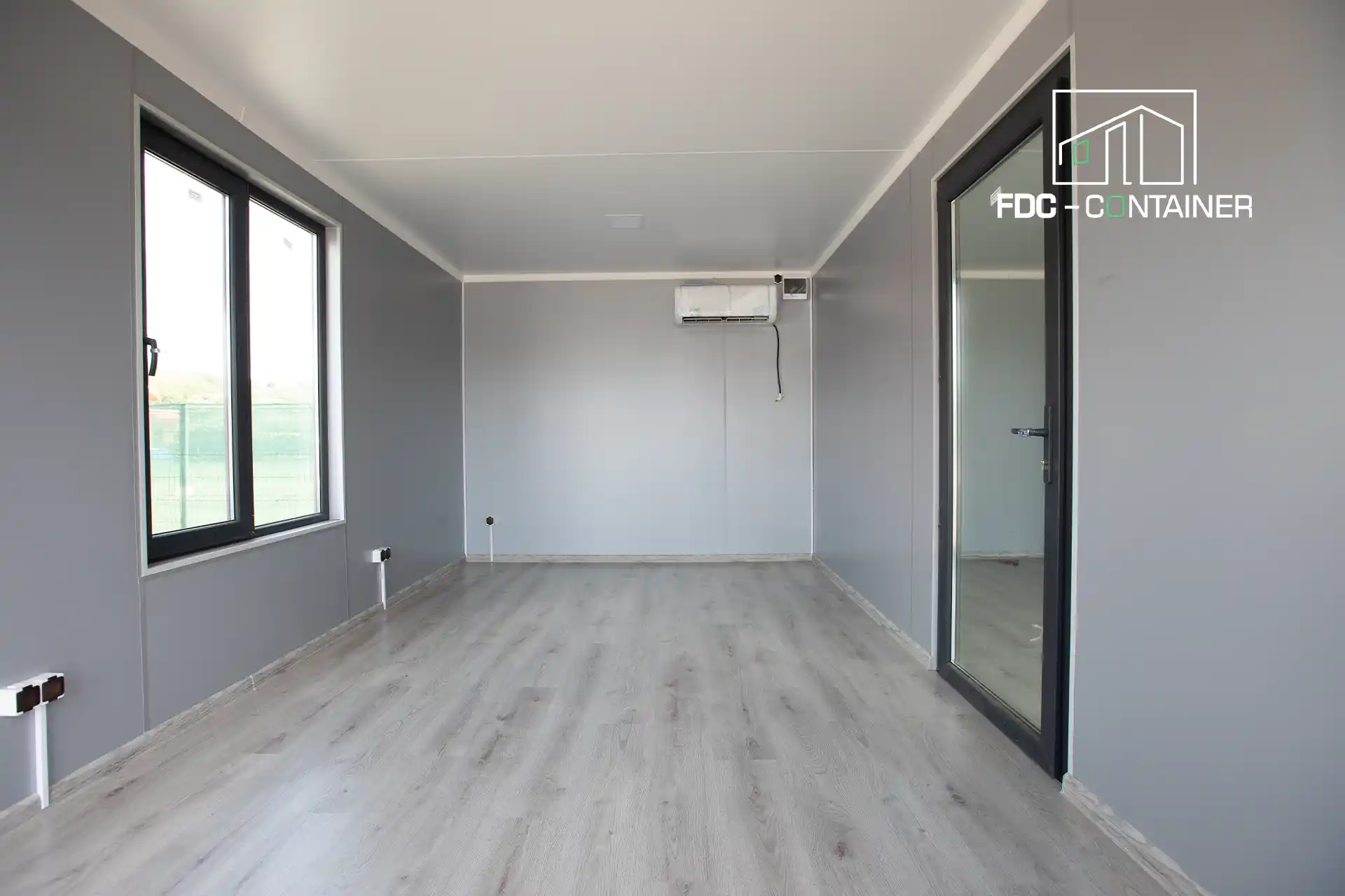 Innenaufteilung eines modularen Containers - FDC Container