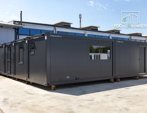 Modulare Bürocontaineranlage aus 8 Containern für eine Kfz-Werkstatt in Deutschland