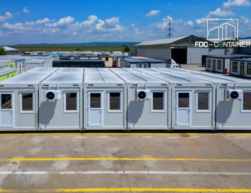 Gastrocontainer-Ensemble aus 12 Containern für ein Stadion in Dresden